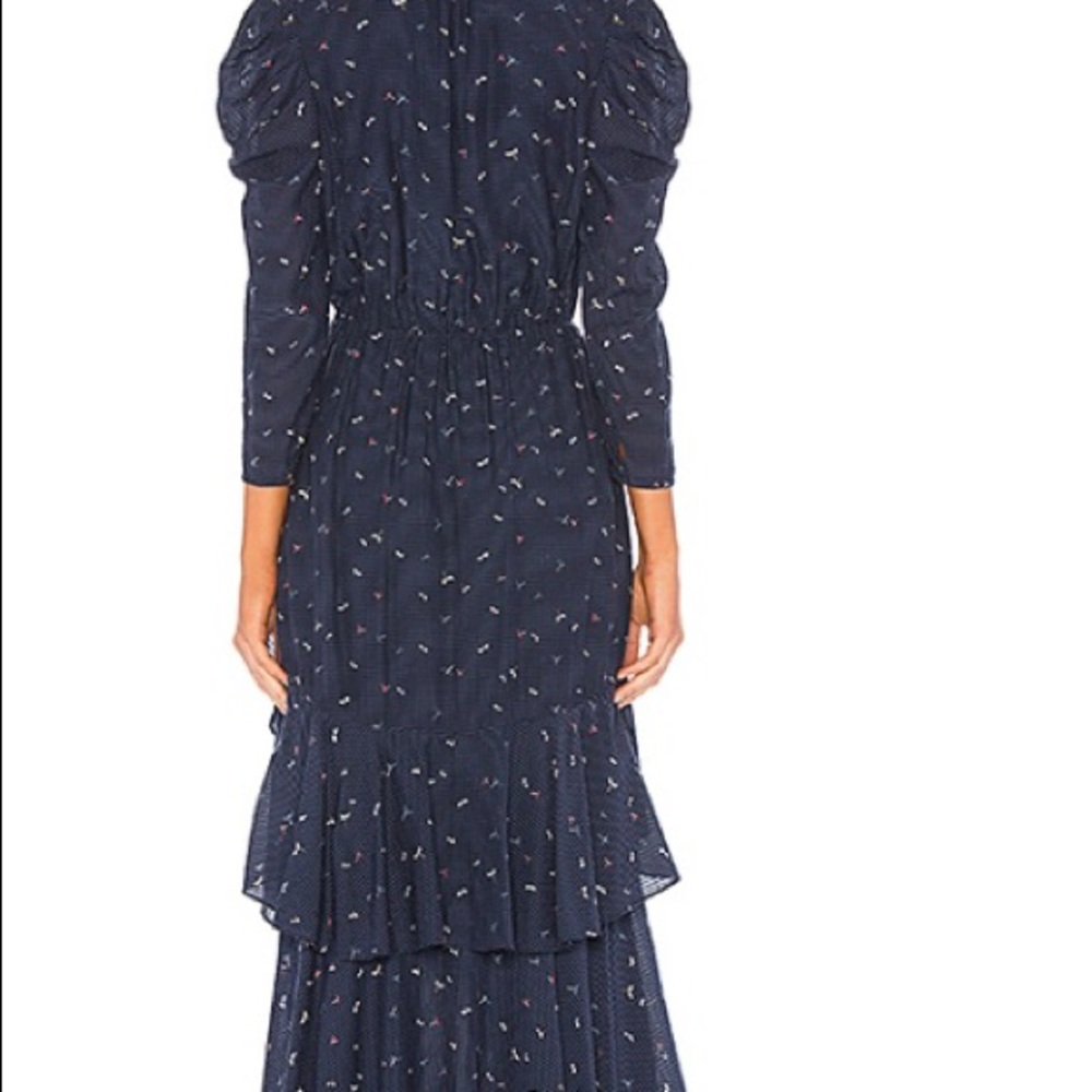 JOIE wrap-effect  printed seersucker midi dress - Picture 3 of 10